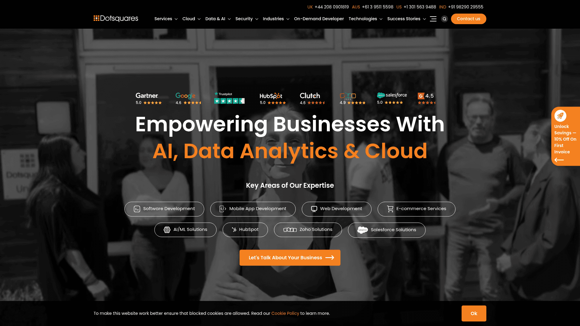 Dotsquares website screenshot