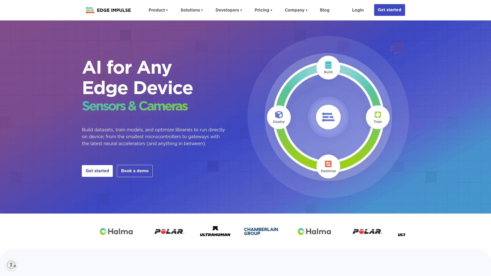 Edge Impulse website screenshot