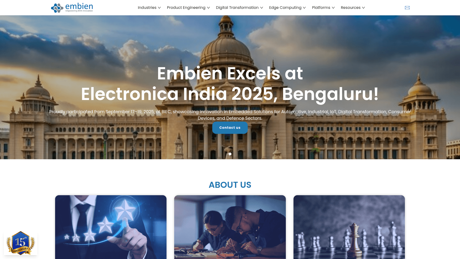 Embien Technologies website screenshot
