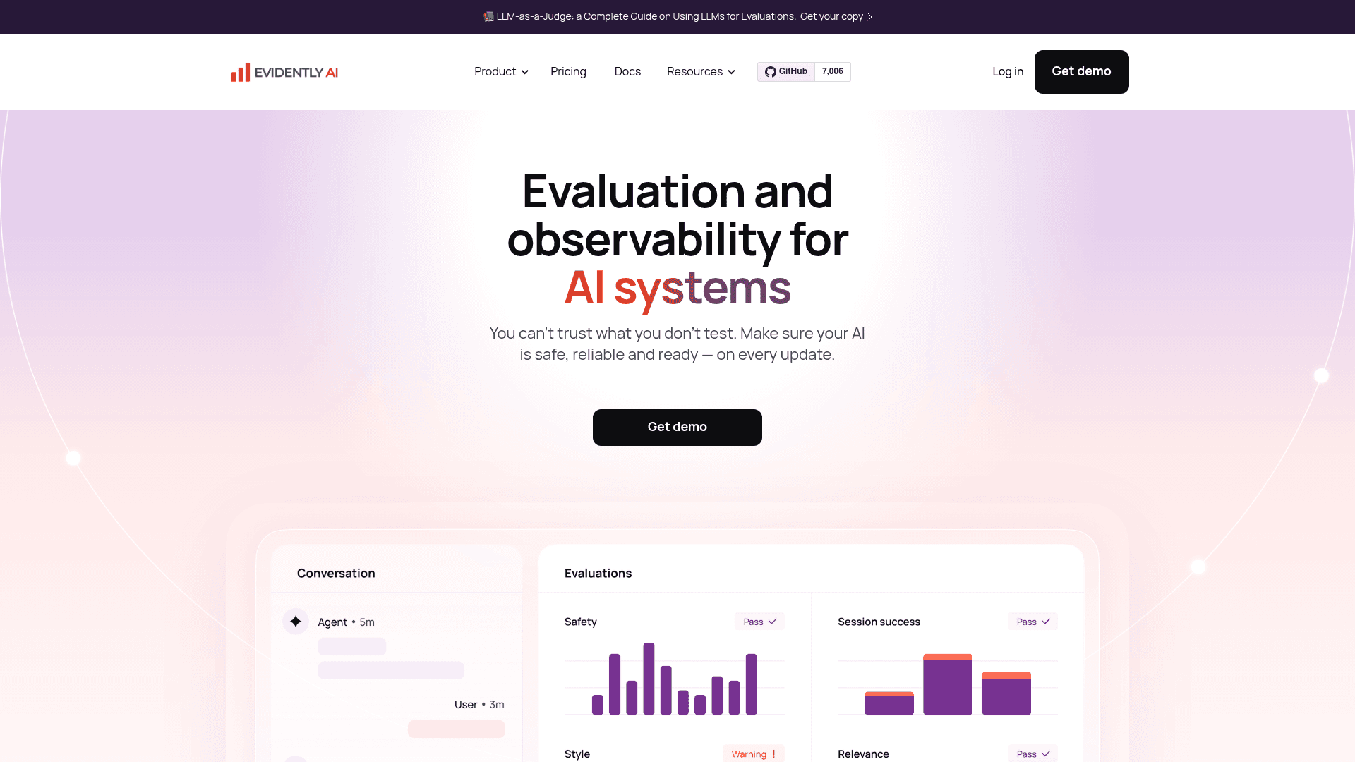 Evidently AI website screenshot