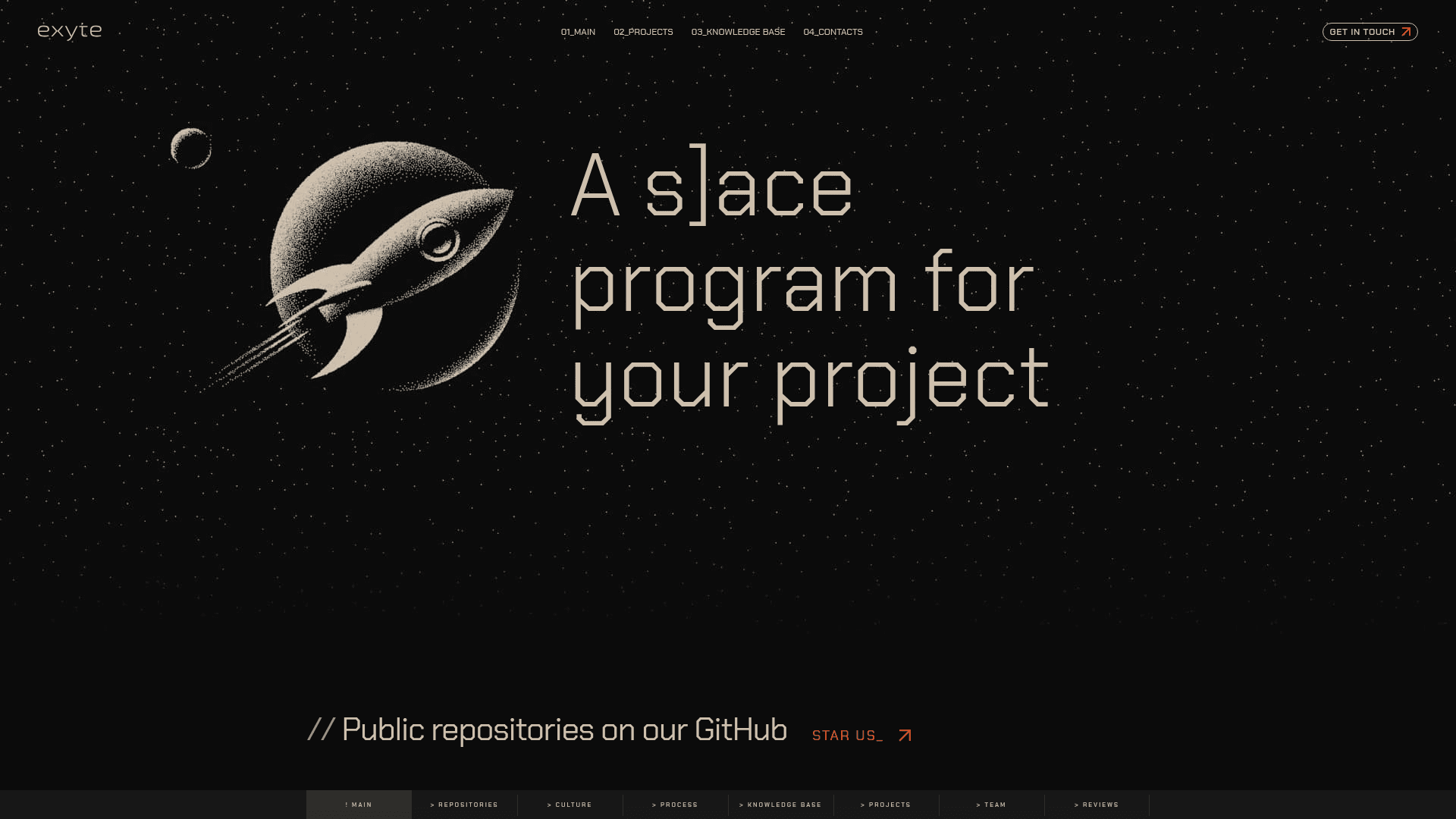 Exyte website screenshot