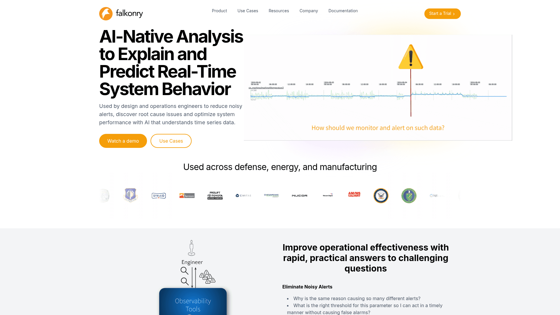 Falkonry website screenshot