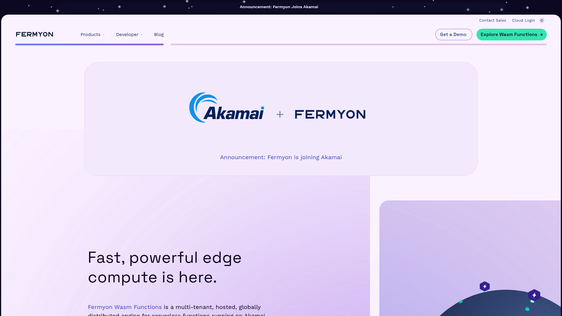 Fermyon website screenshot