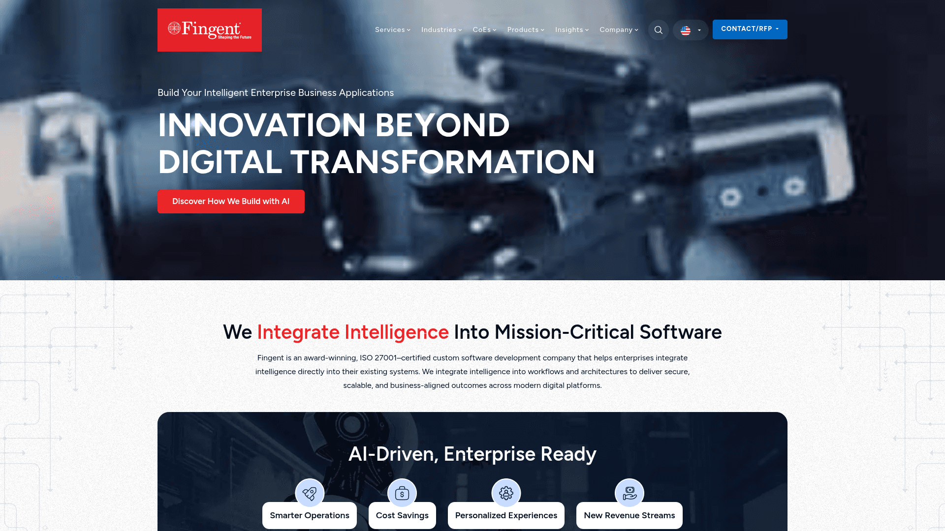 Fingent website screenshot