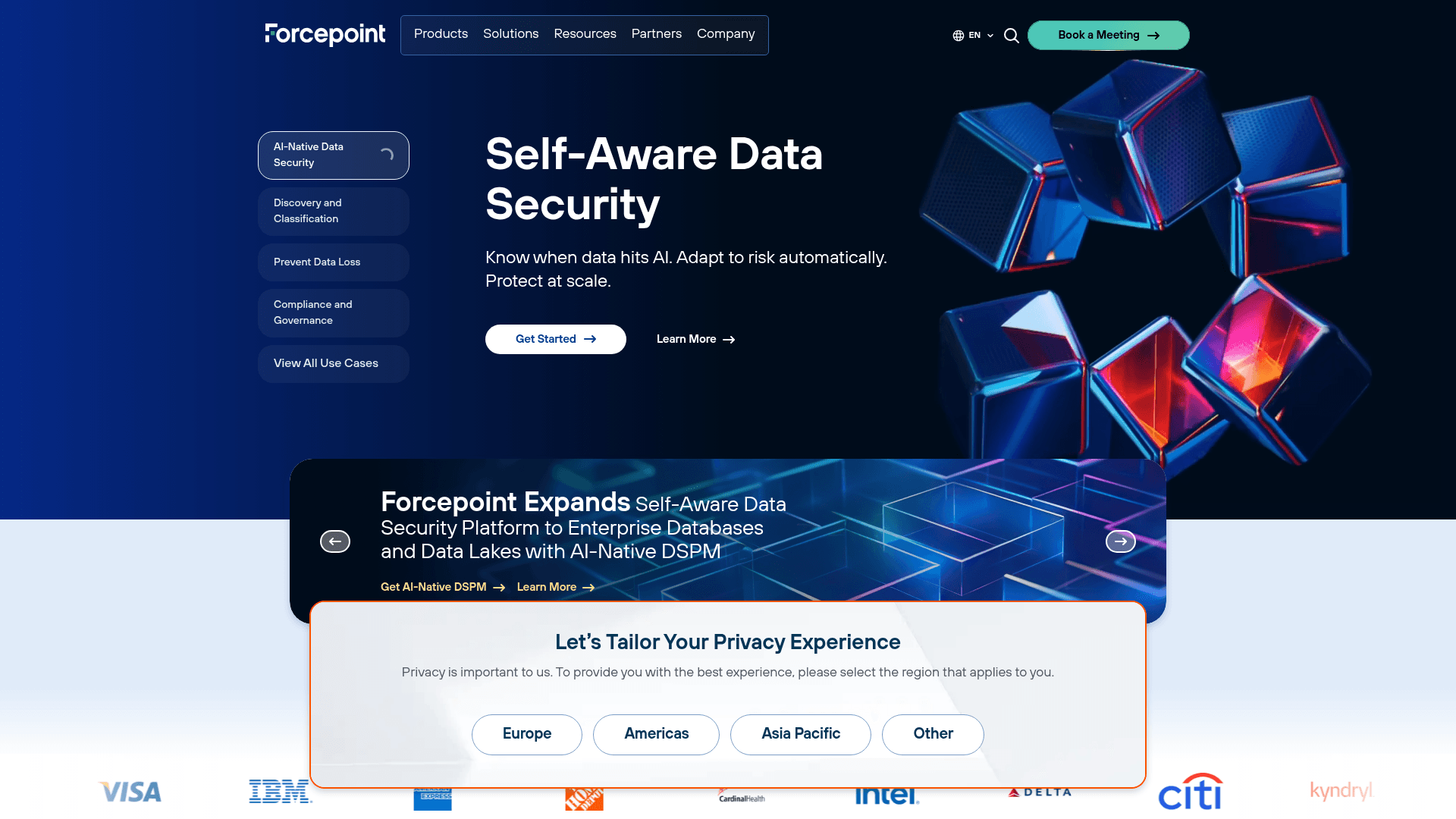 Forcepoint website screenshot