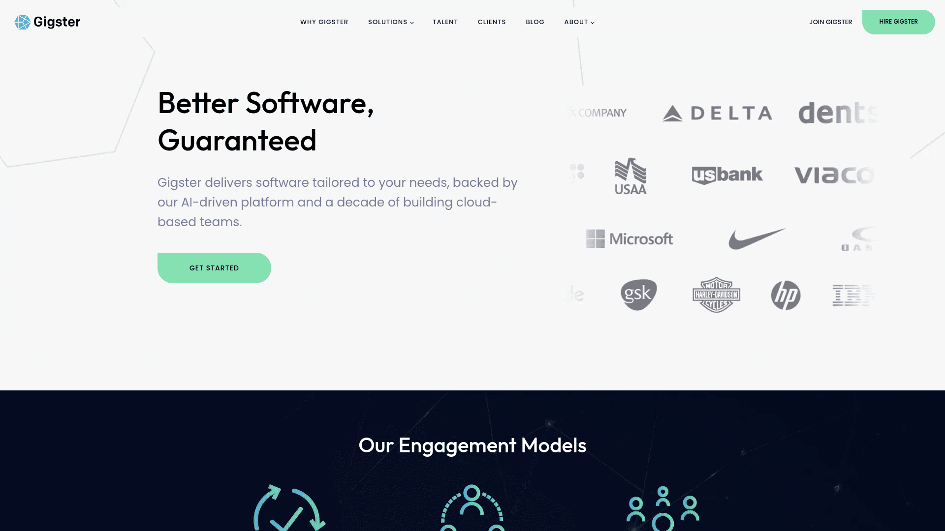 Gigster website screenshot