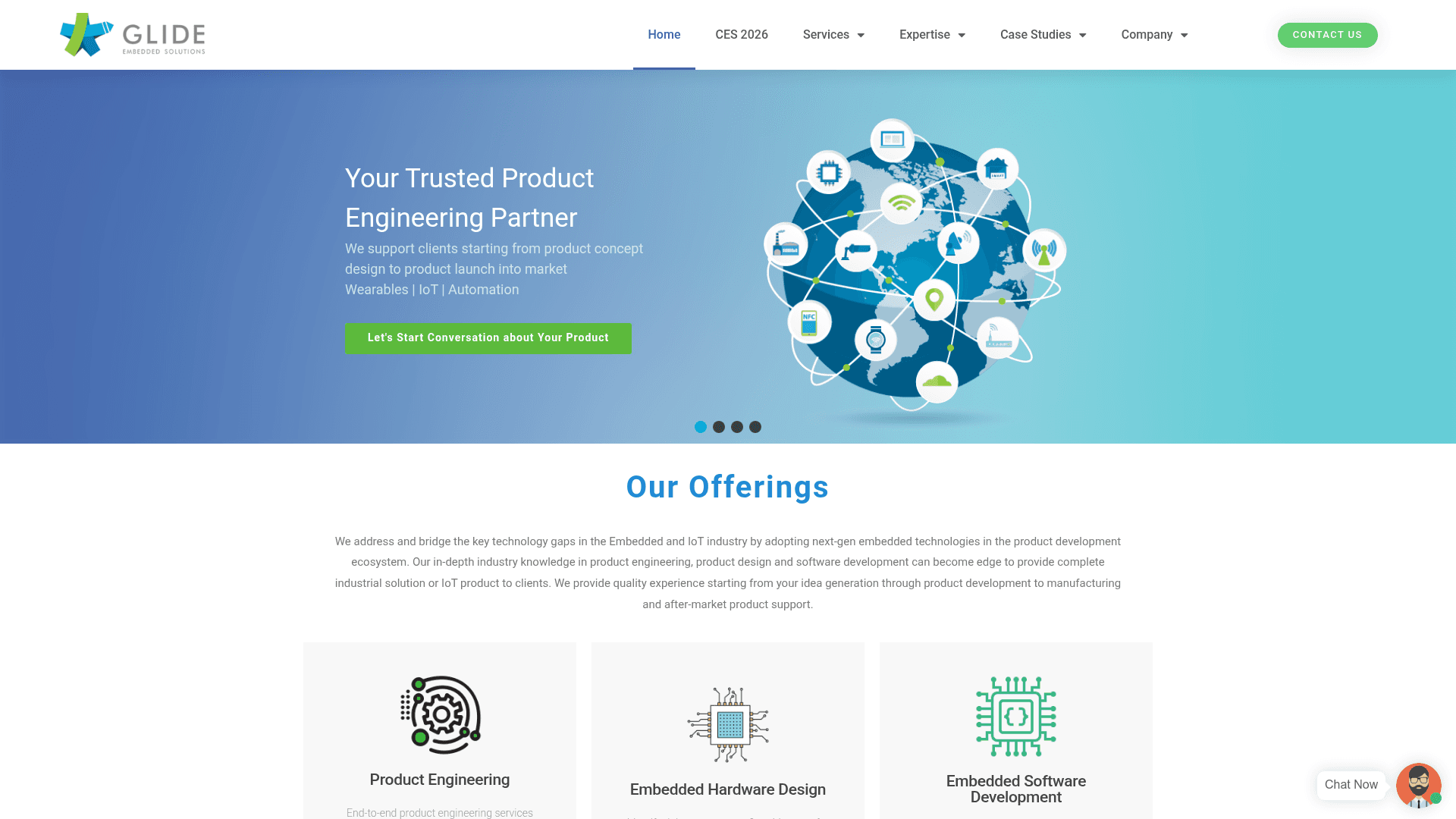 Glide Technology website screenshot