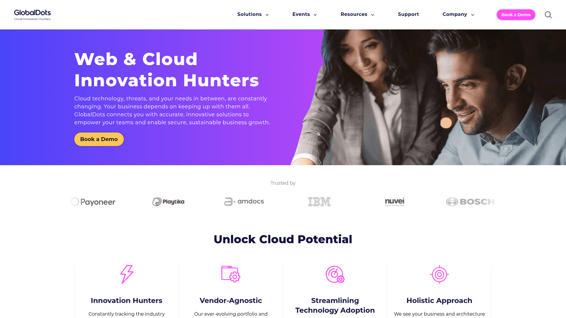 GlobalDots website screenshot