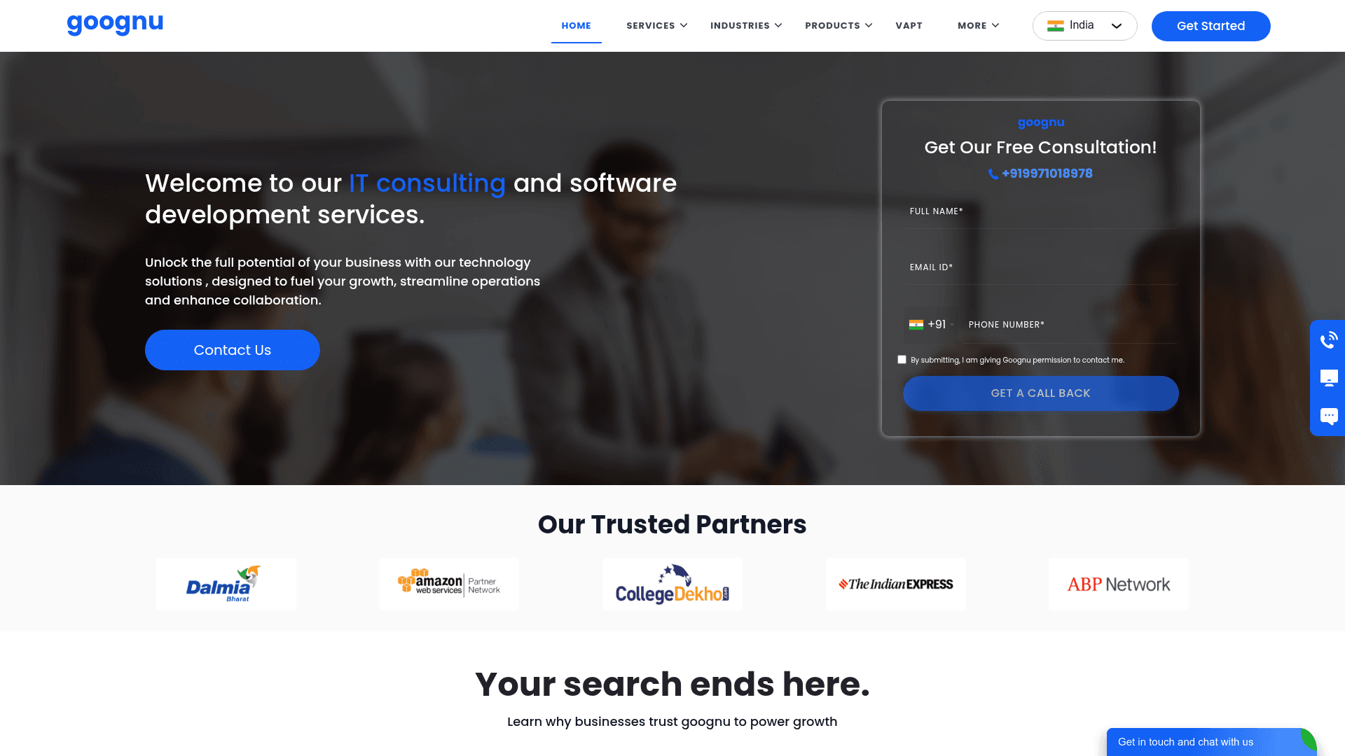 Goognu website screenshot