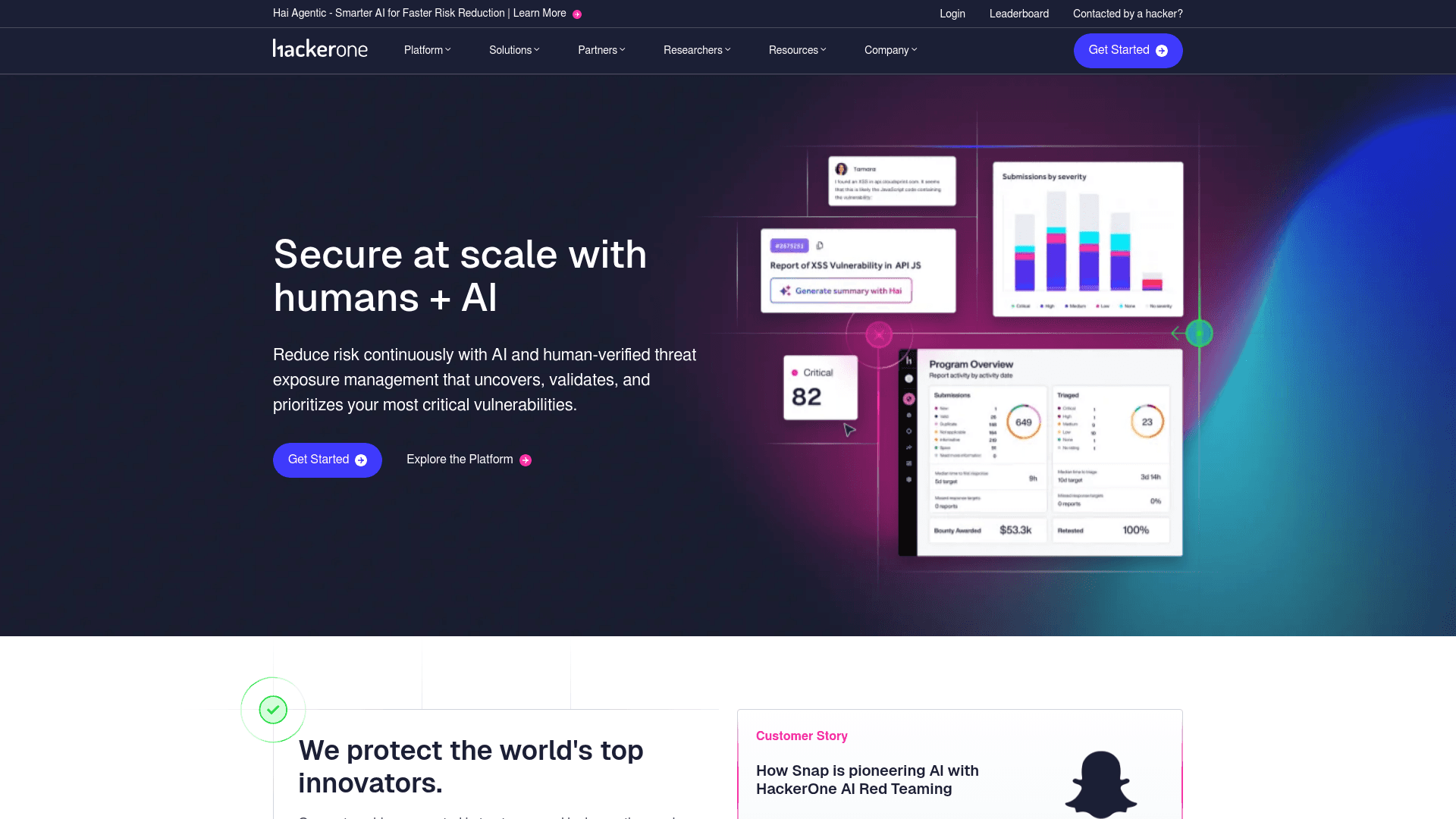 HackerOne website screenshot