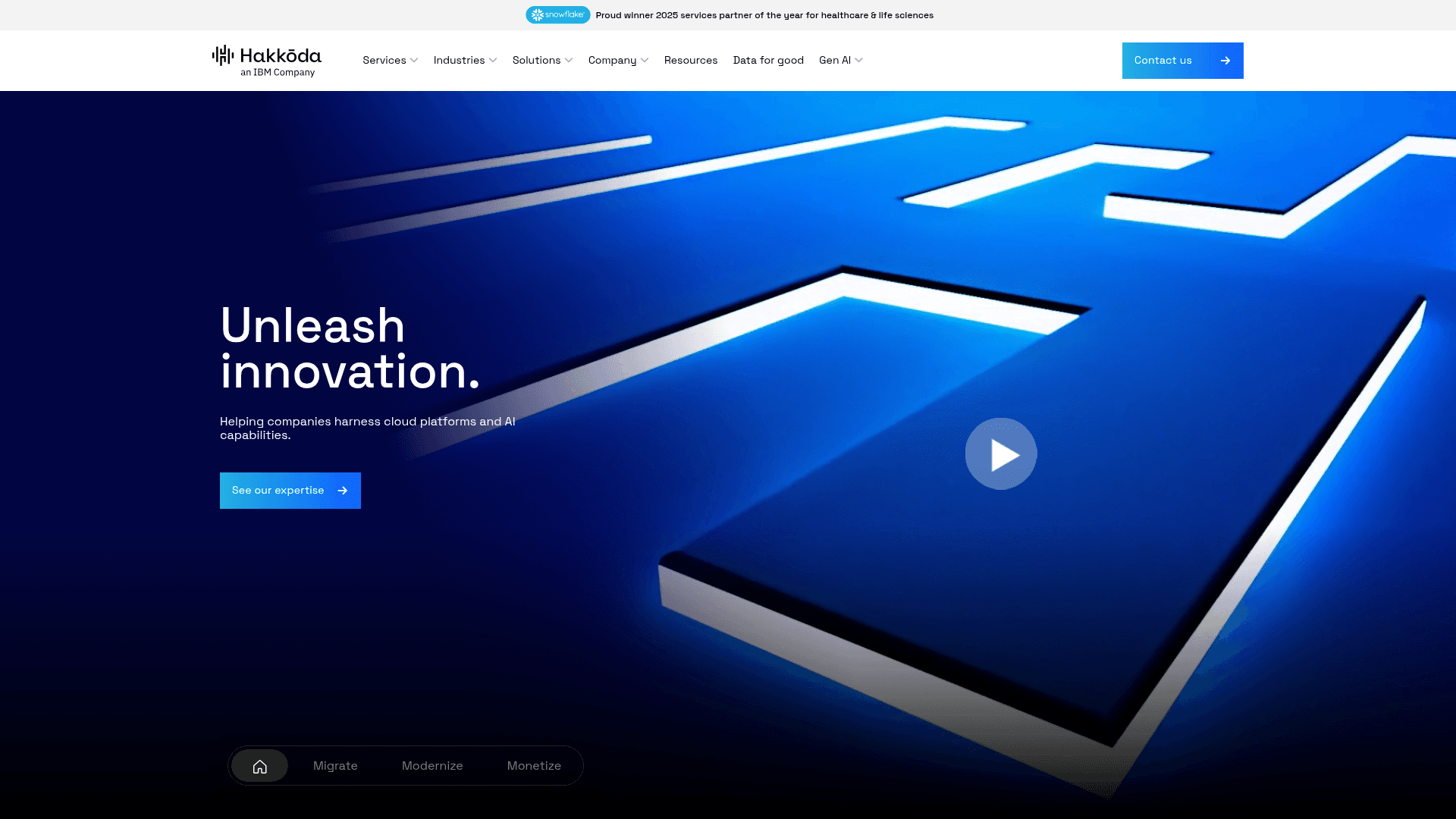 Hakkoda website screenshot