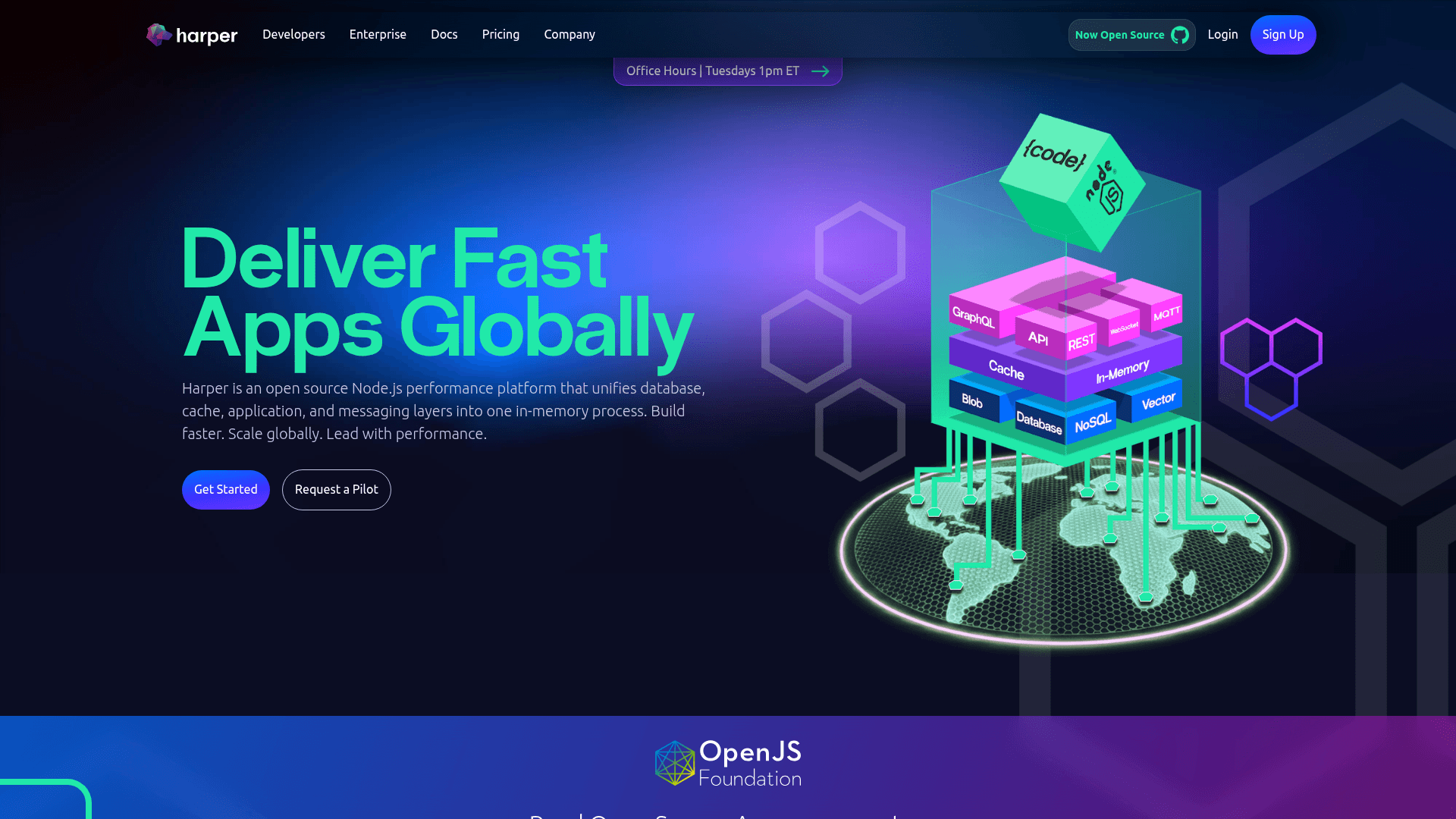 HarperDB website screenshot