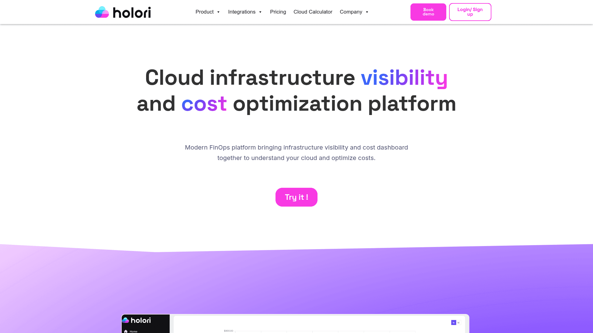 Holori website screenshot
