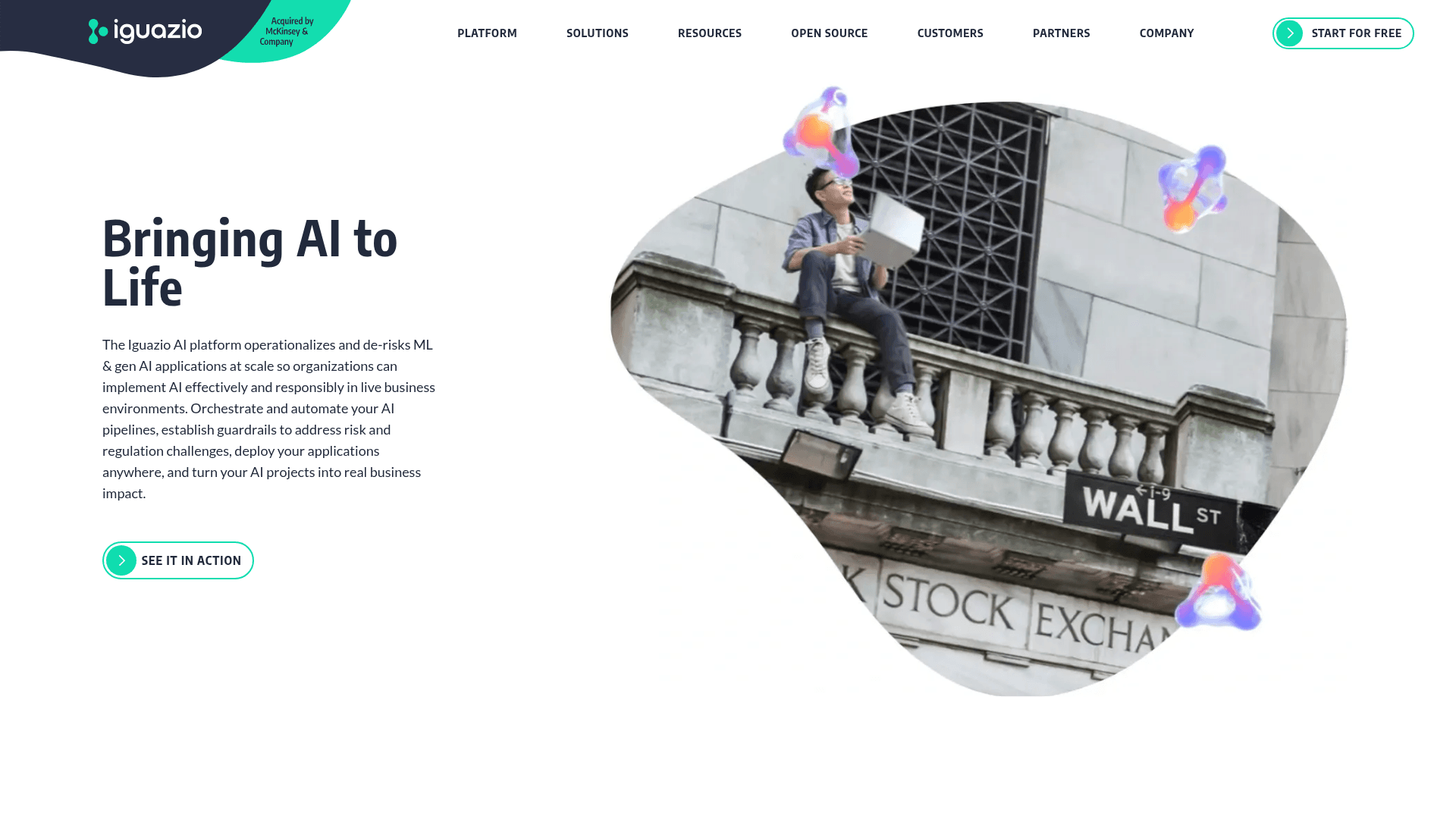 Iguazio website screenshot