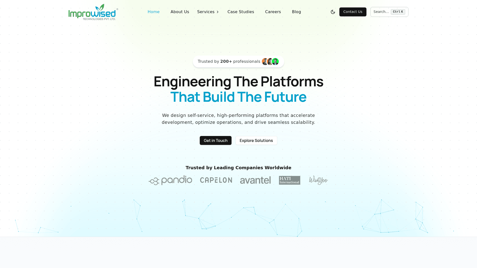 Improwised website screenshot