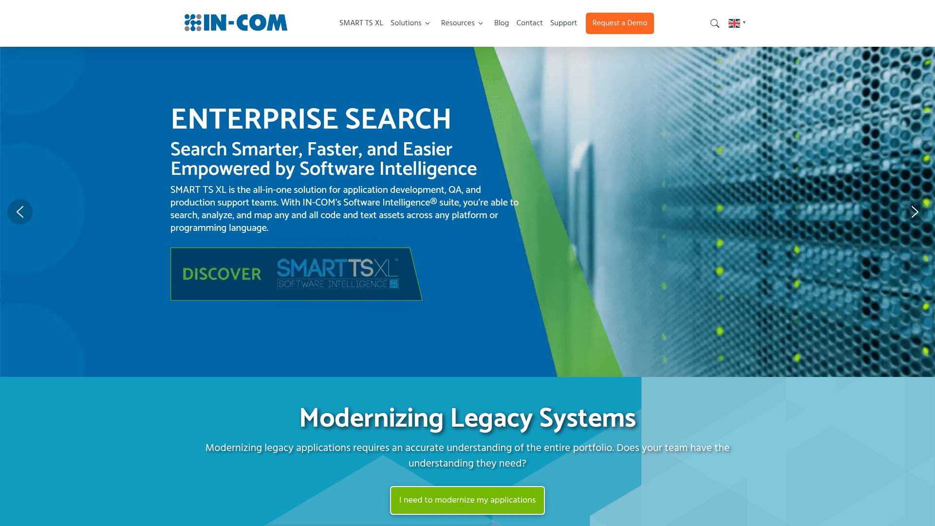 IN-COM Data Systems website screenshot