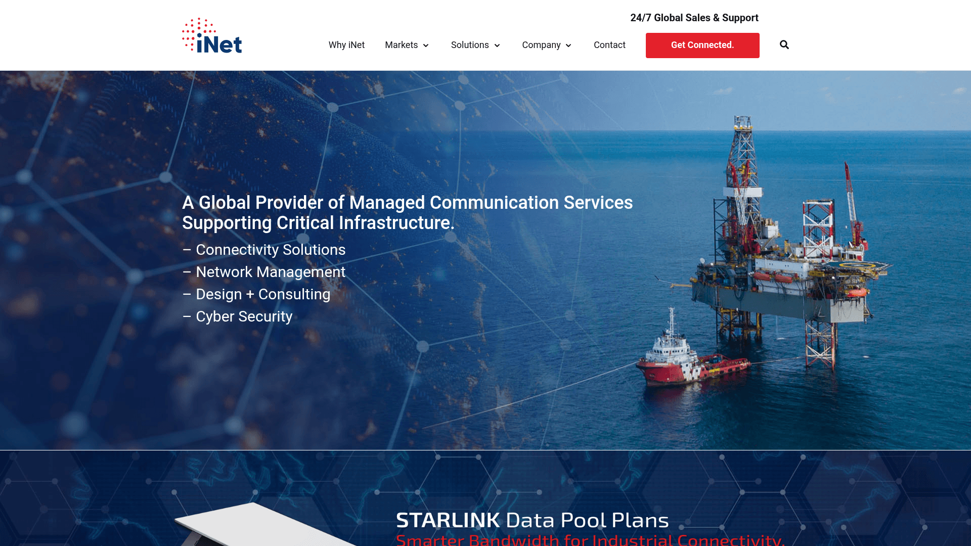 INET website screenshot