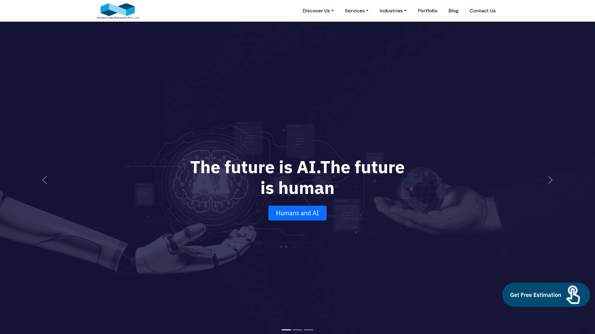 Infiniticube website screenshot