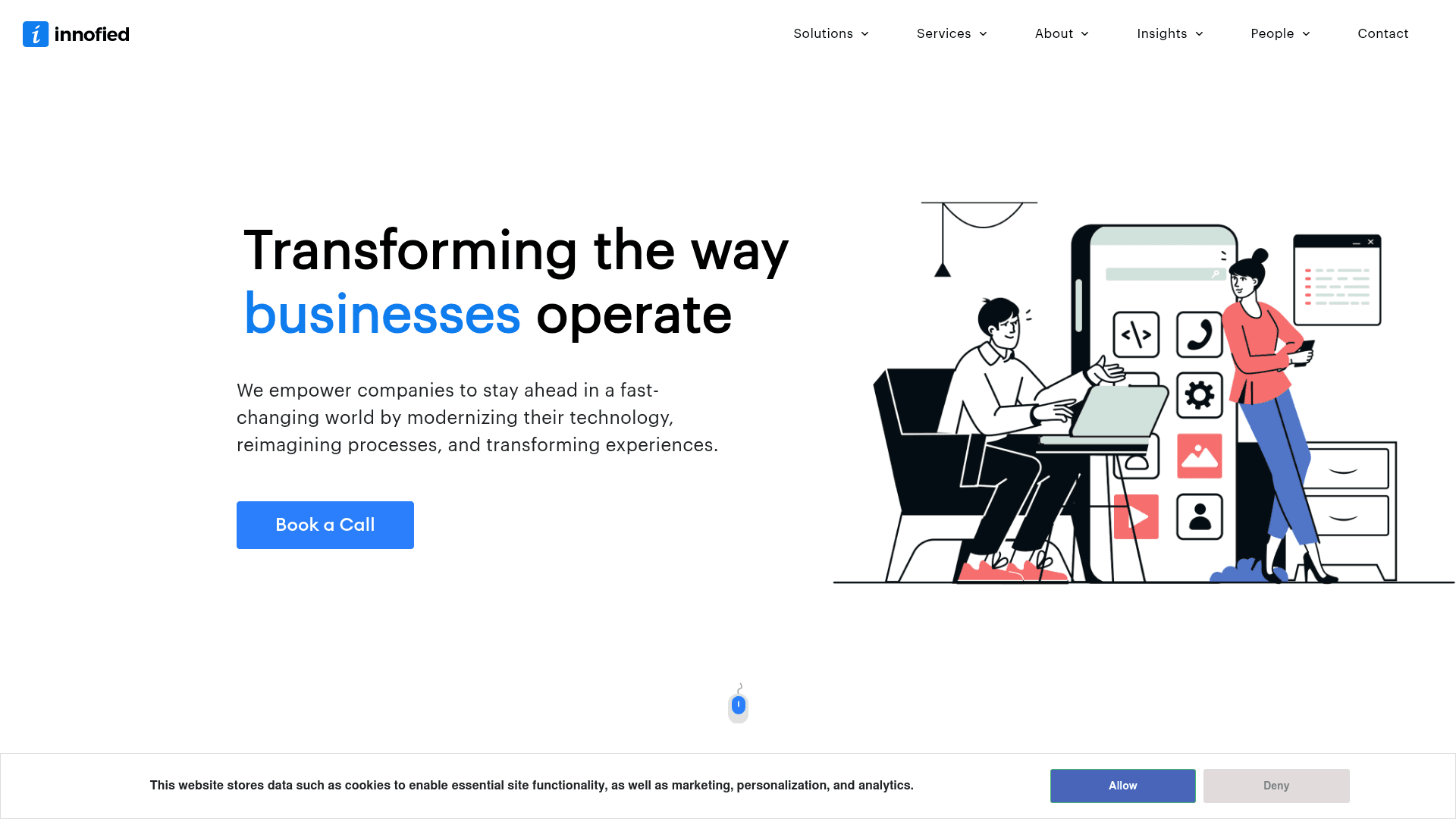 Innofied website screenshot