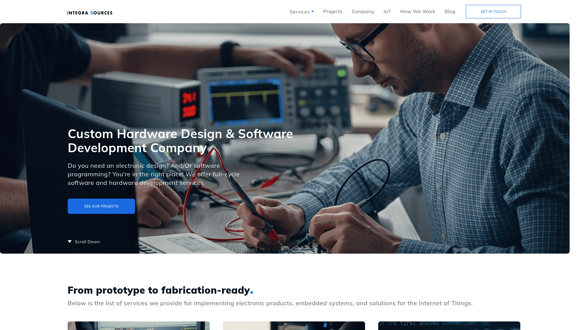 Integra Sources website screenshot