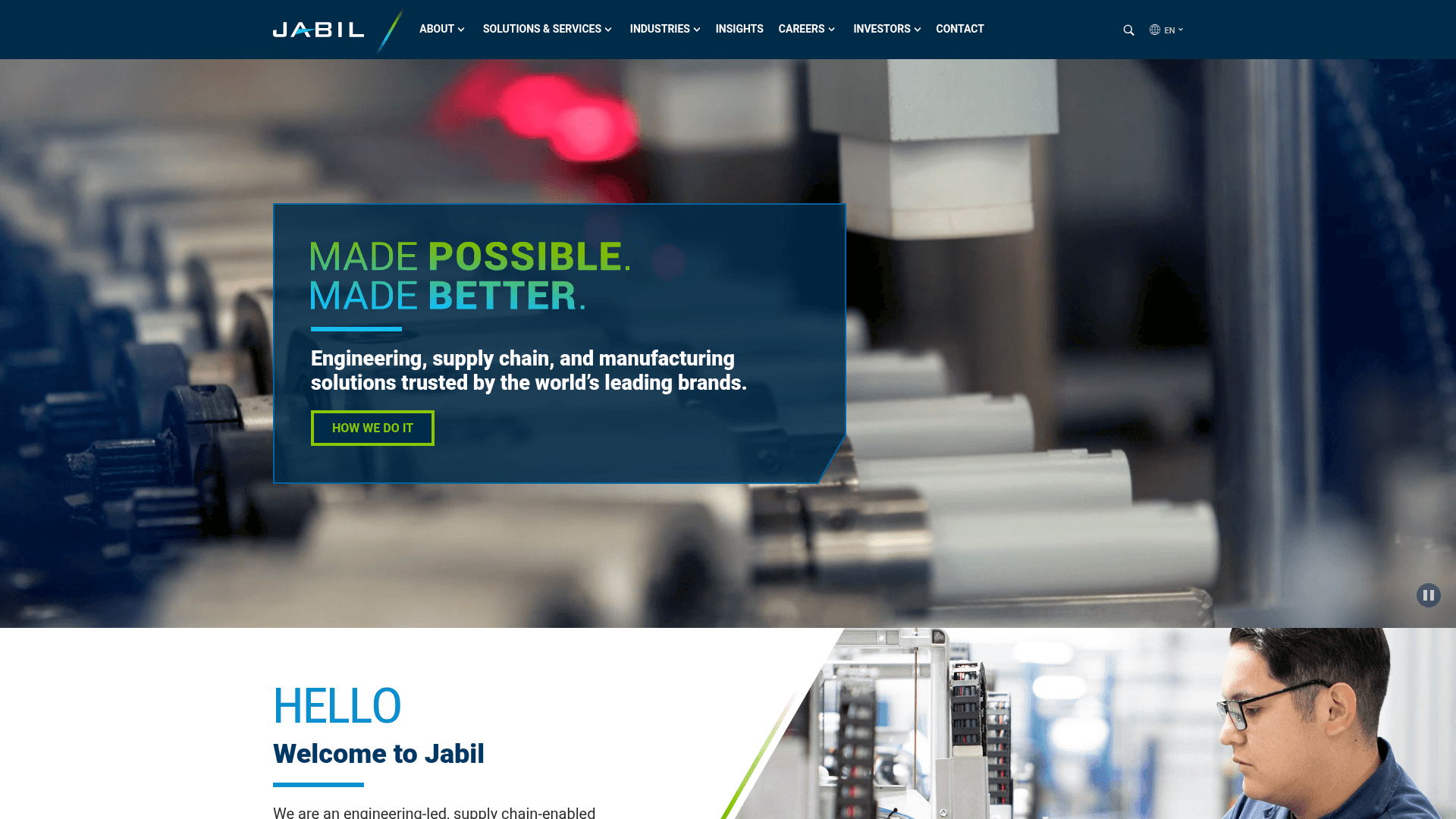 Jabil website screenshot