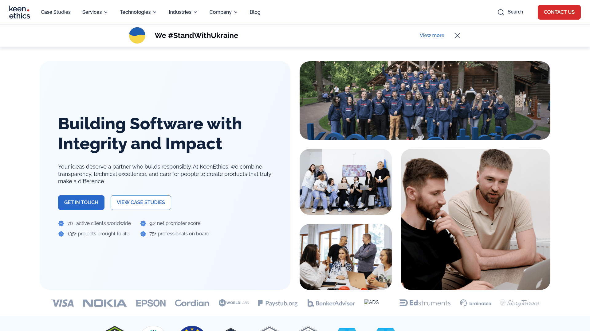 Keenethics website screenshot