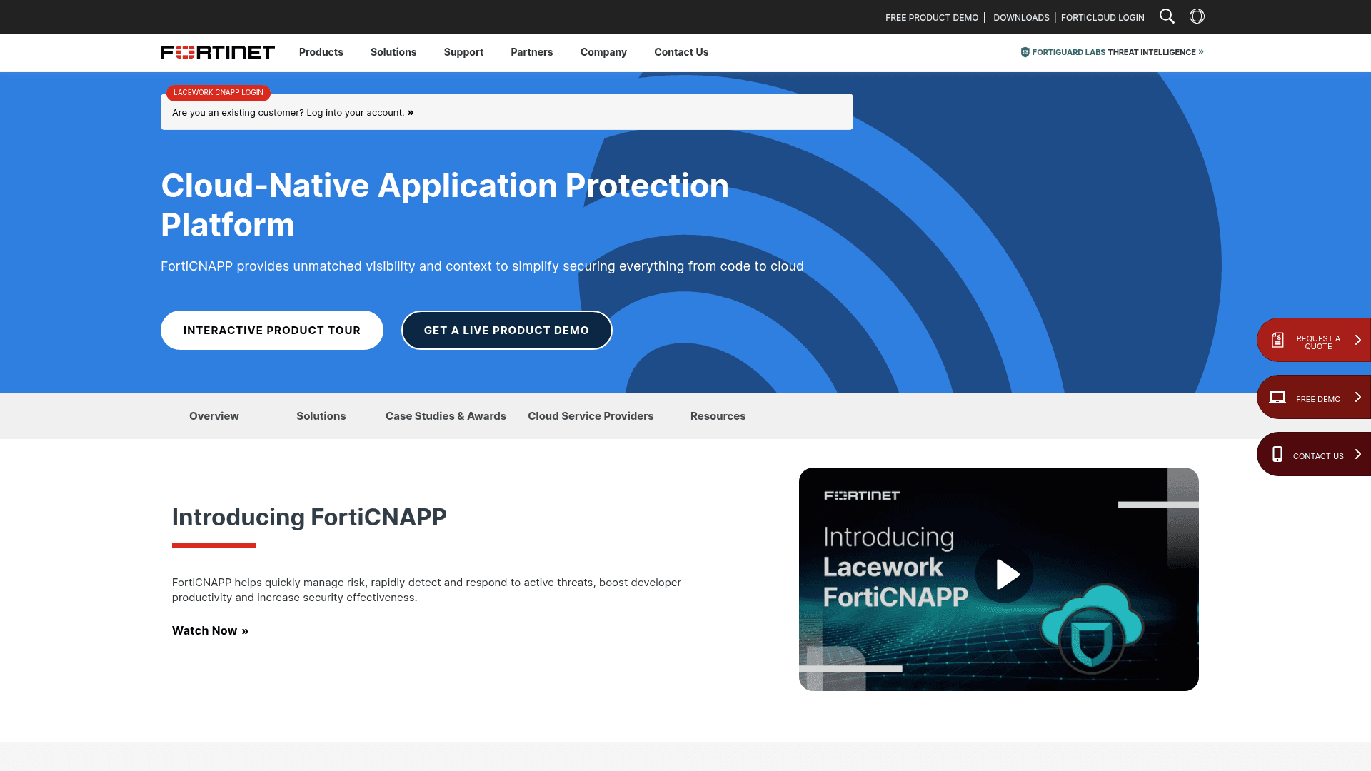 Lacework website screenshot