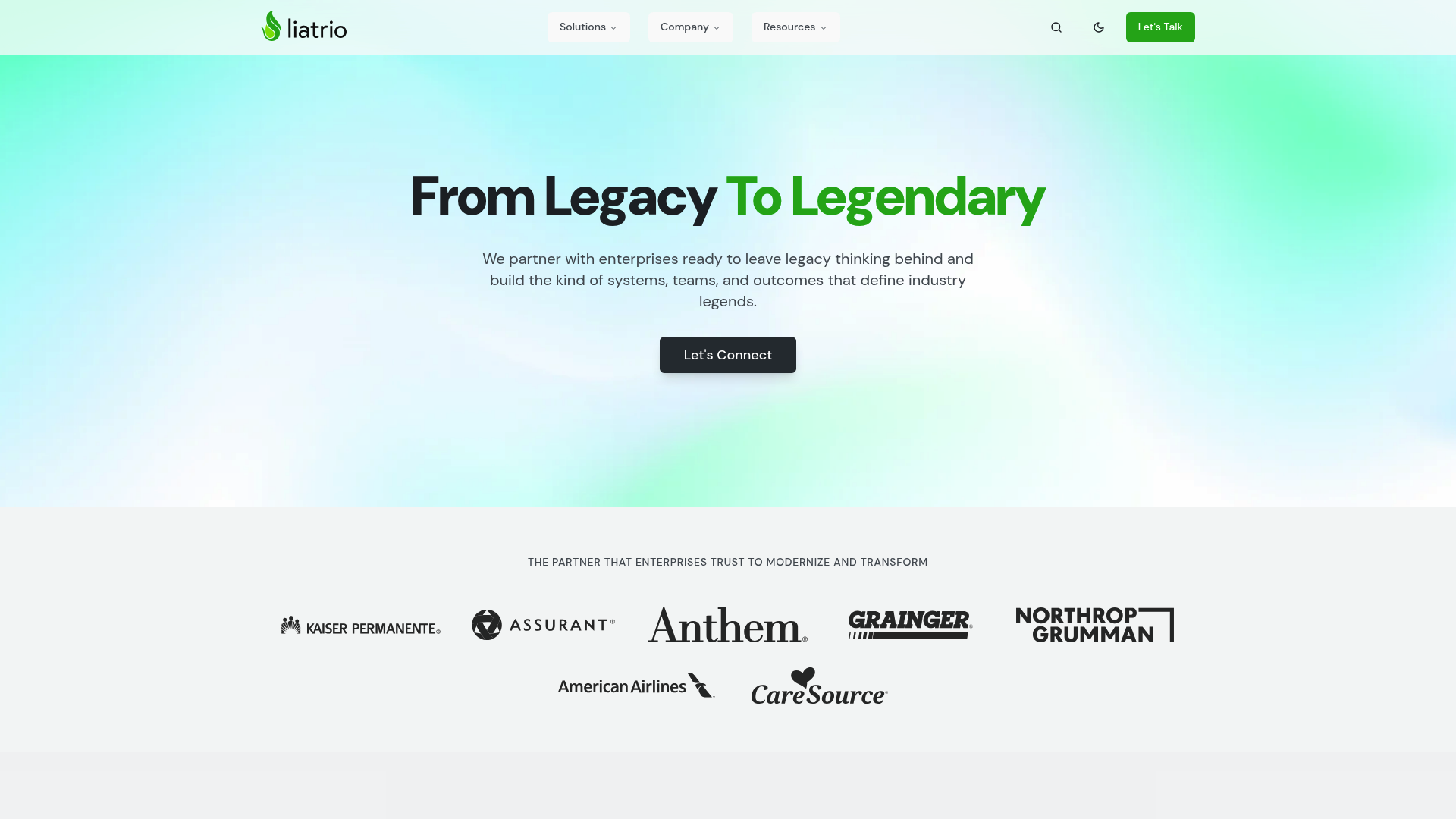 Liatrio website screenshot