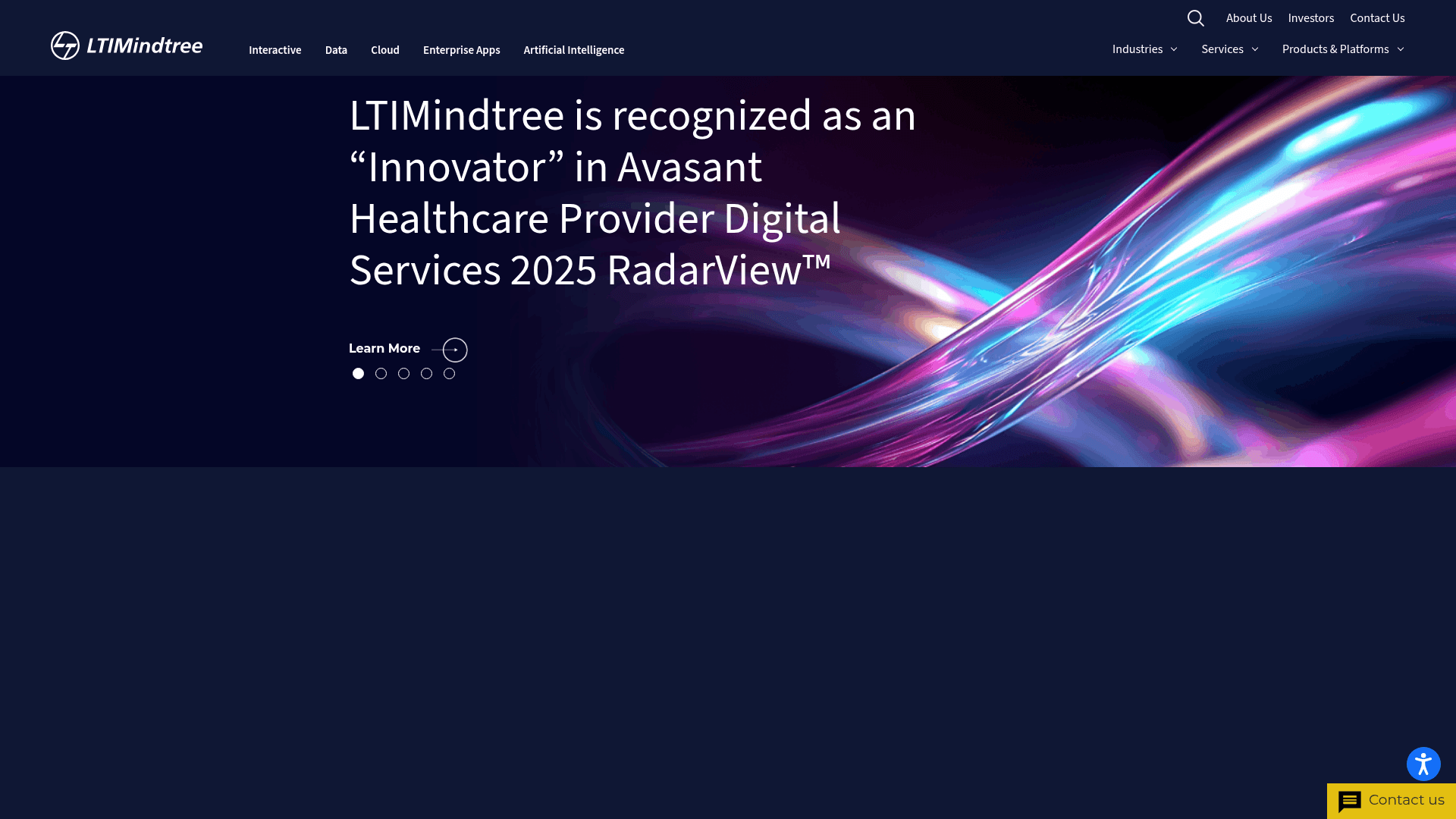LTIMindtree website screenshot
