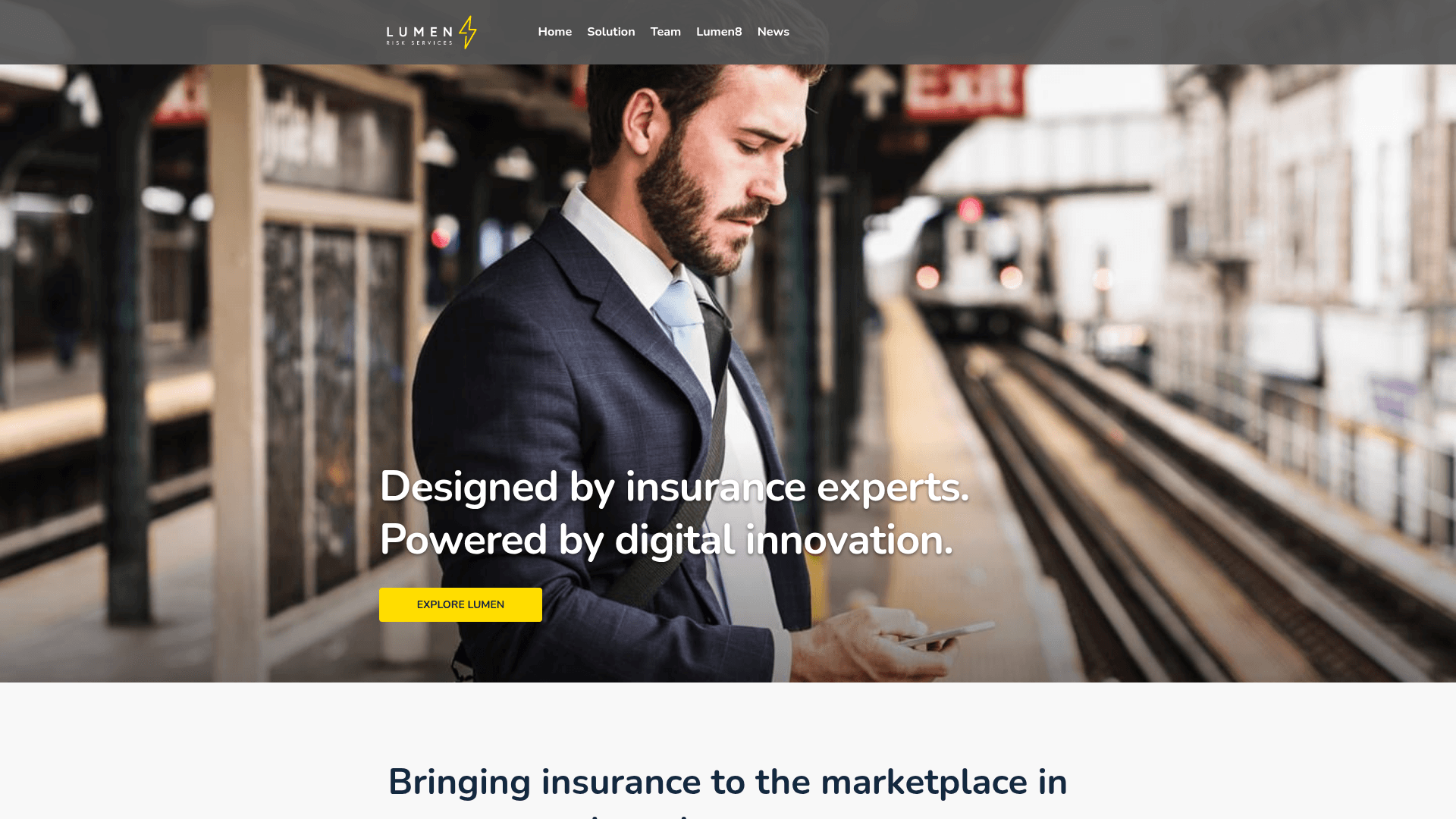 Lumen Risk website screenshot