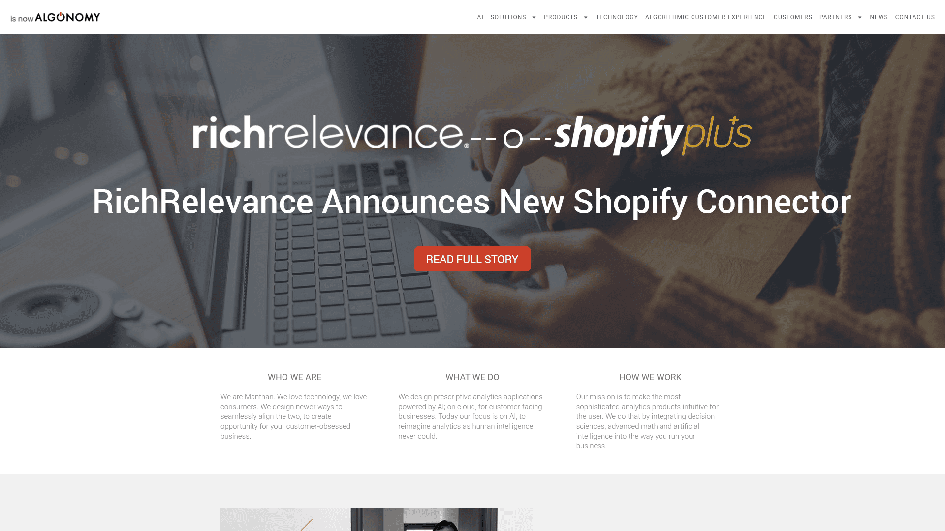 Manthan website screenshot