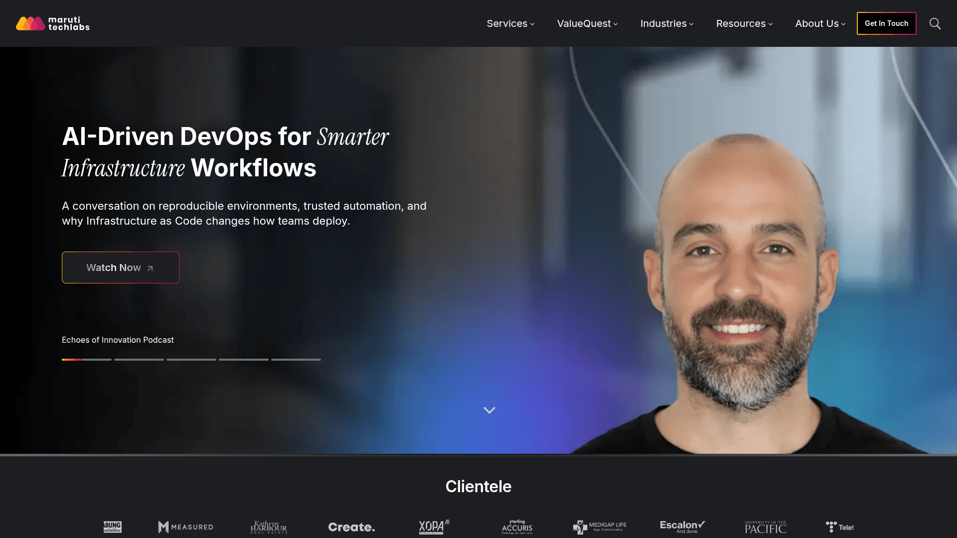 Maruti Techlabs website screenshot