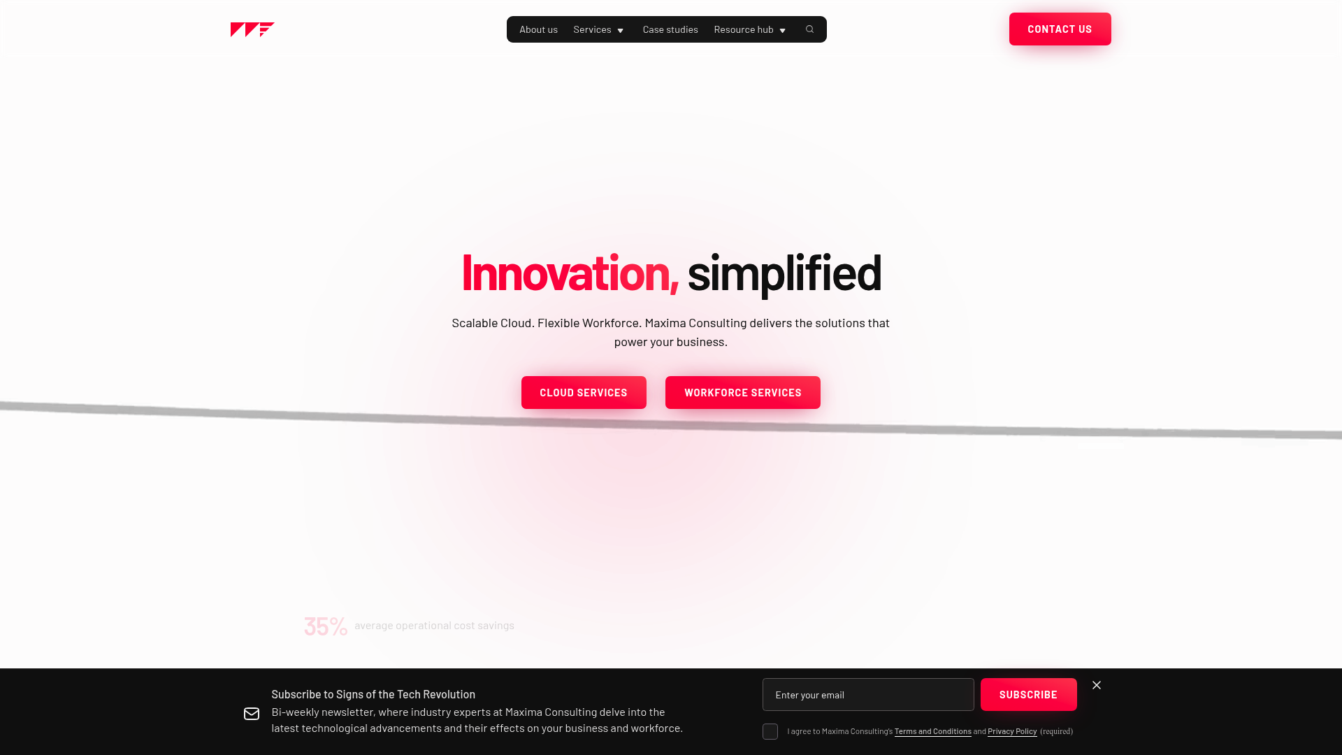 Maxima Consulting website screenshot