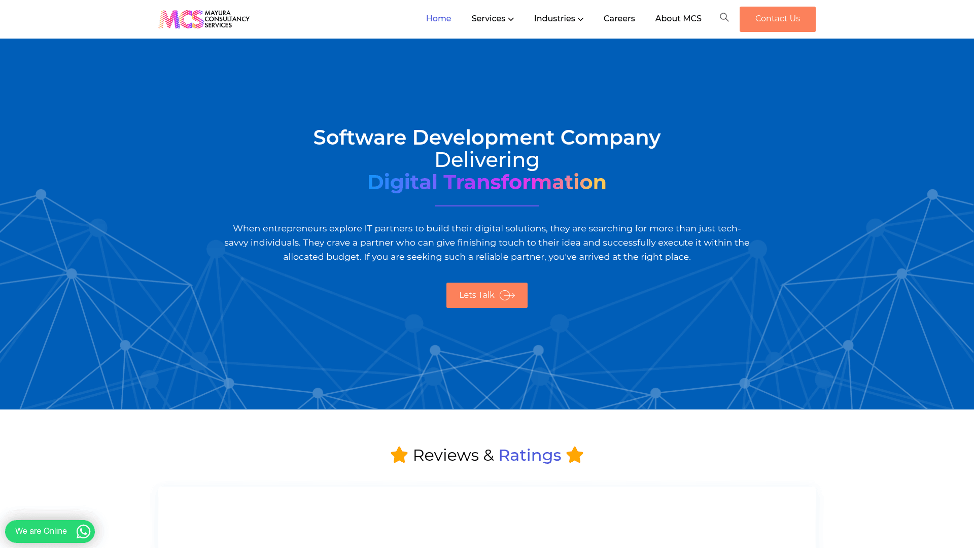 Mayura Consultancy website screenshot