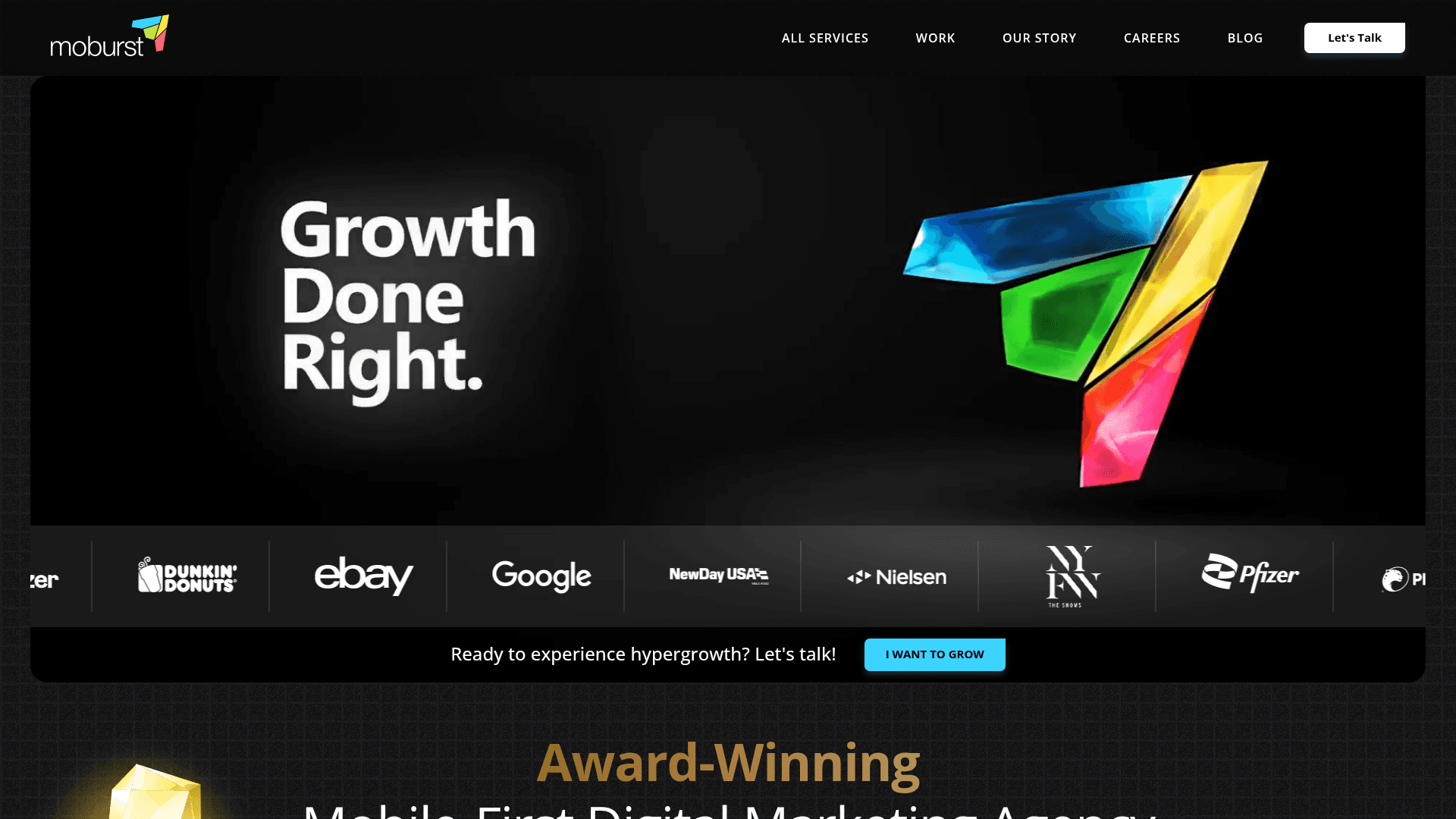 Moburst website screenshot