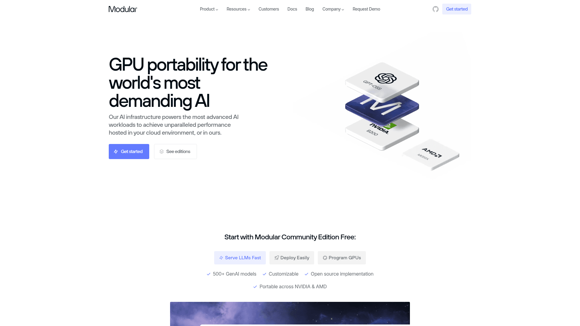 Modular website screenshot