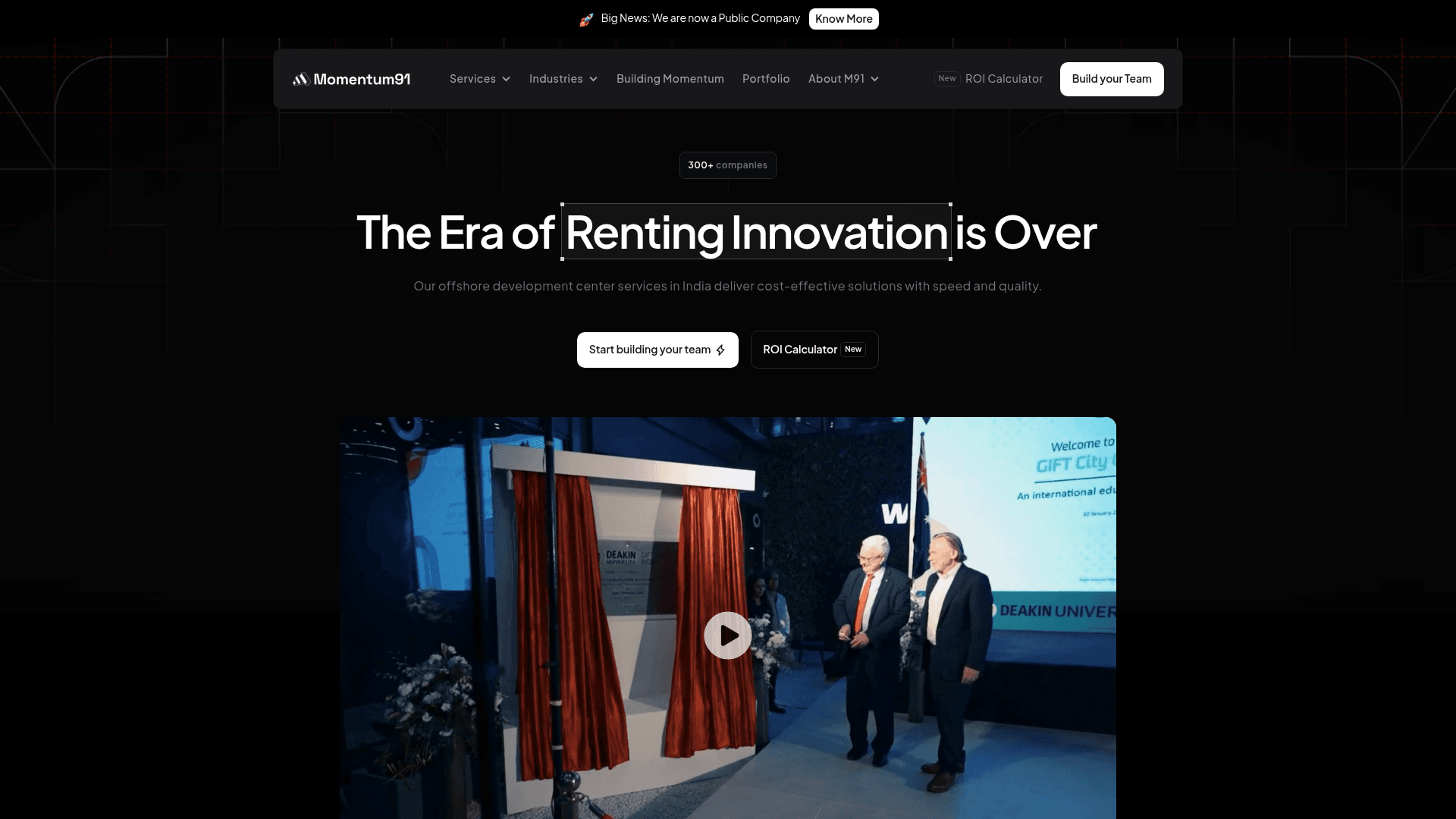 Momentum 91 website screenshot