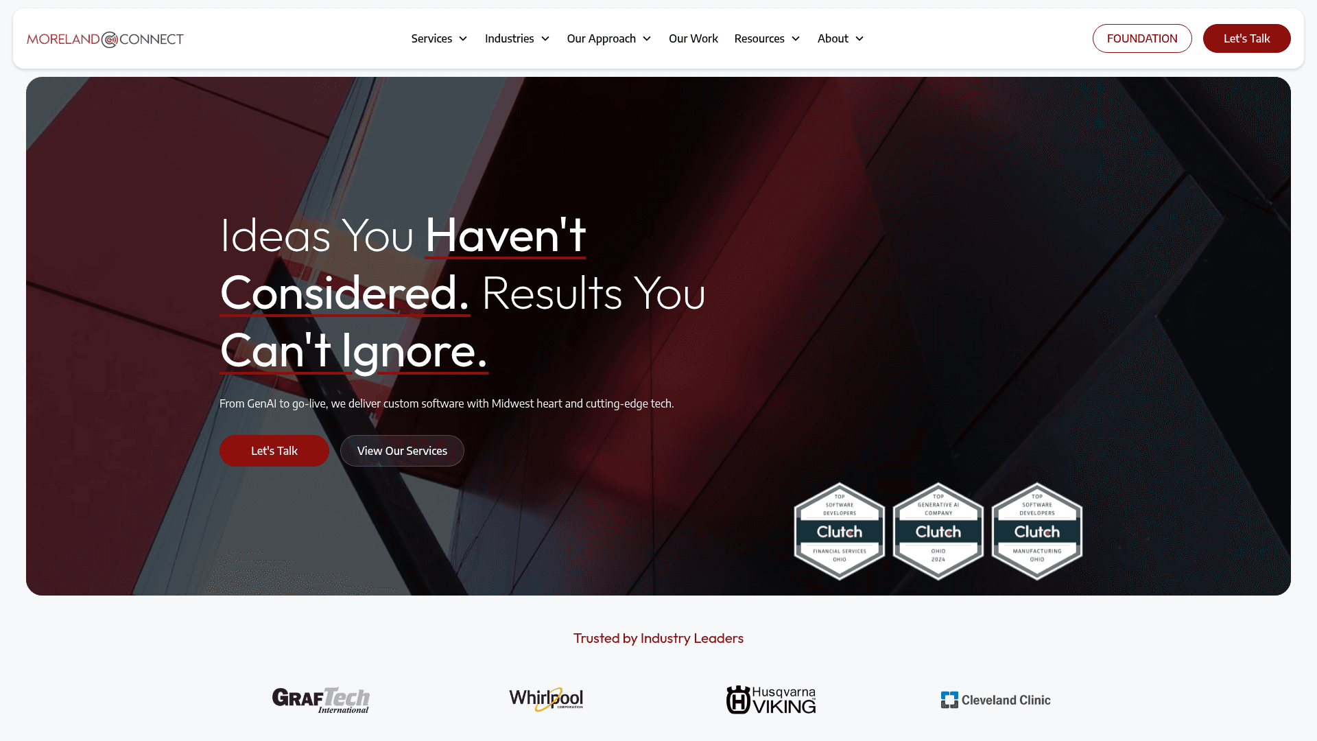 Moreland Connect website screenshot