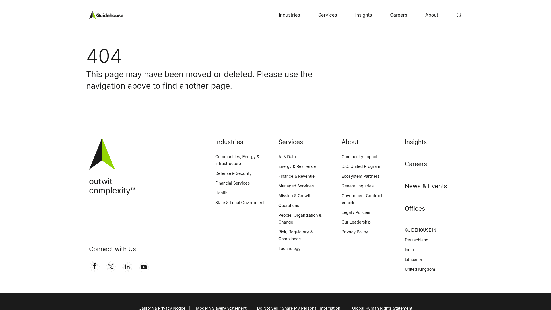 Navigant (Guidehouse) website screenshot