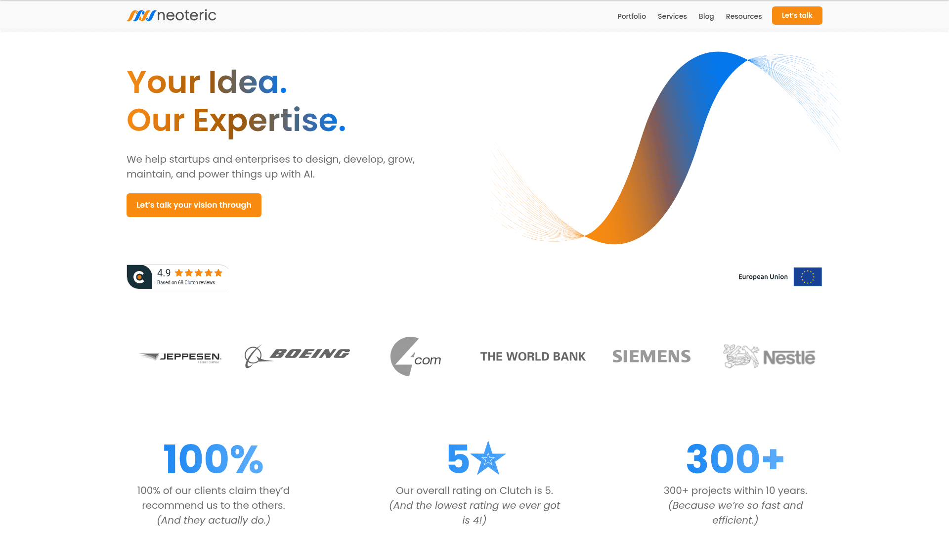 Neoteric website screenshot