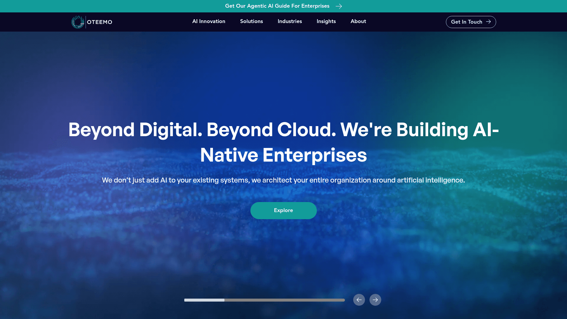 Oteemo website screenshot
