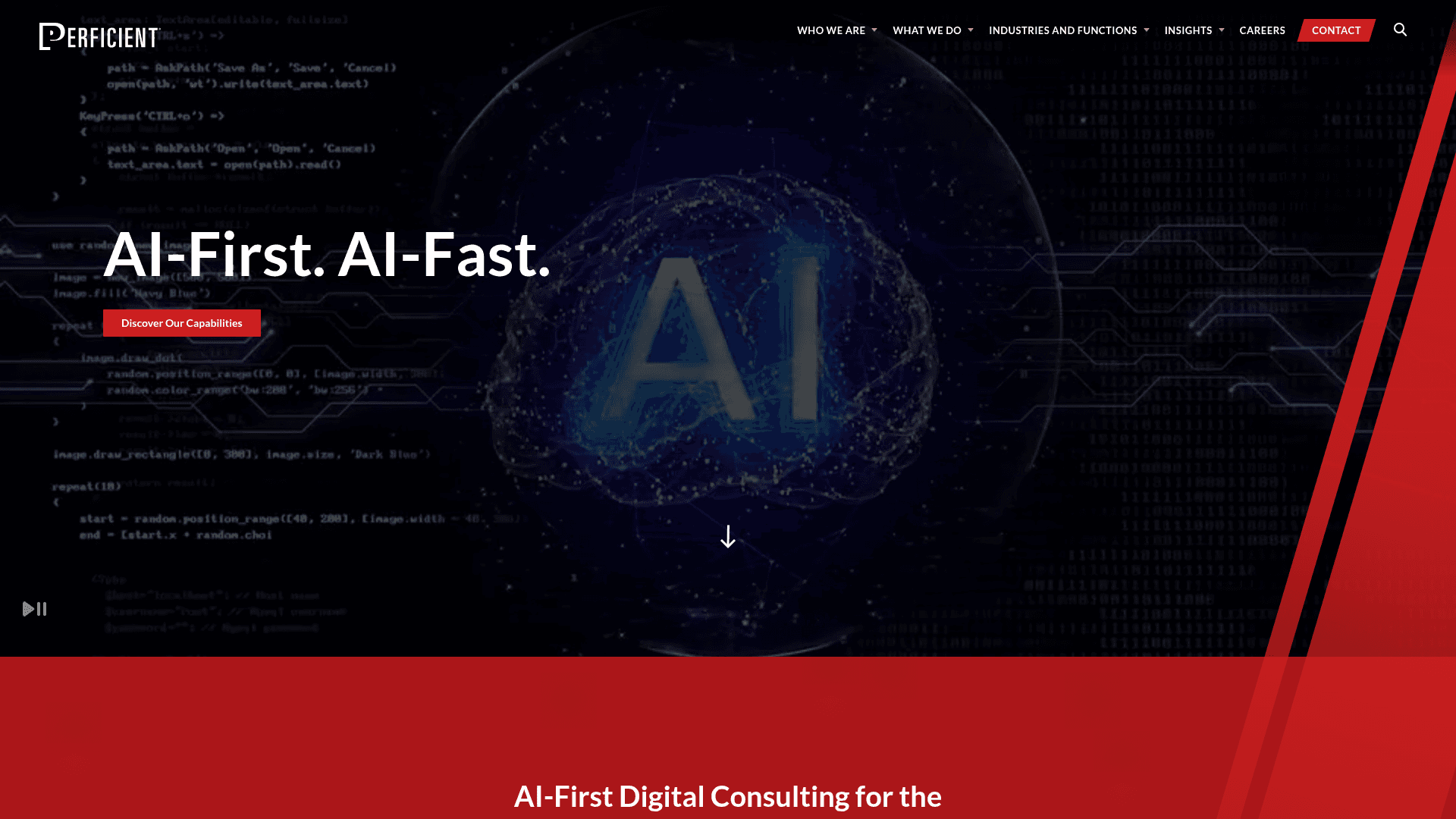 Perficient website screenshot