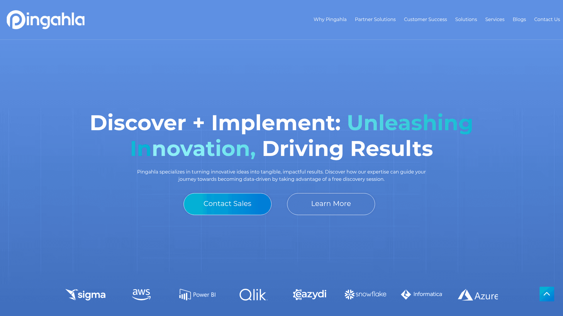 Pingahla website screenshot