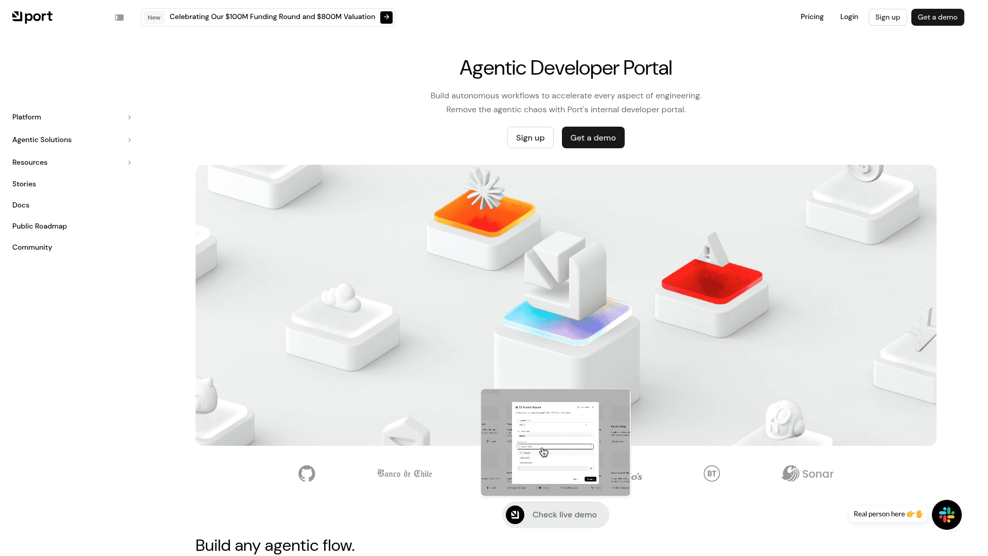 Port website screenshot