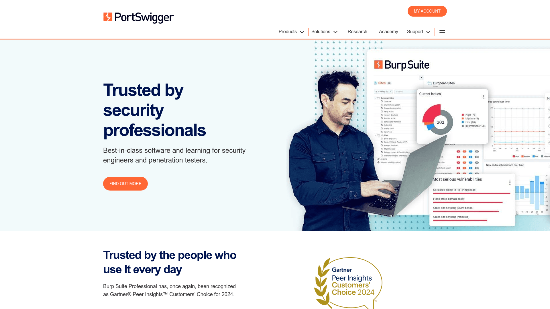 PortSwigger website screenshot