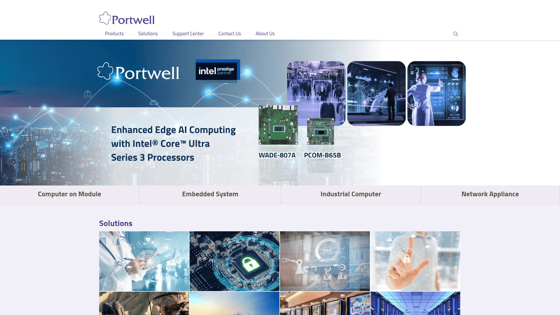 Portwell website screenshot