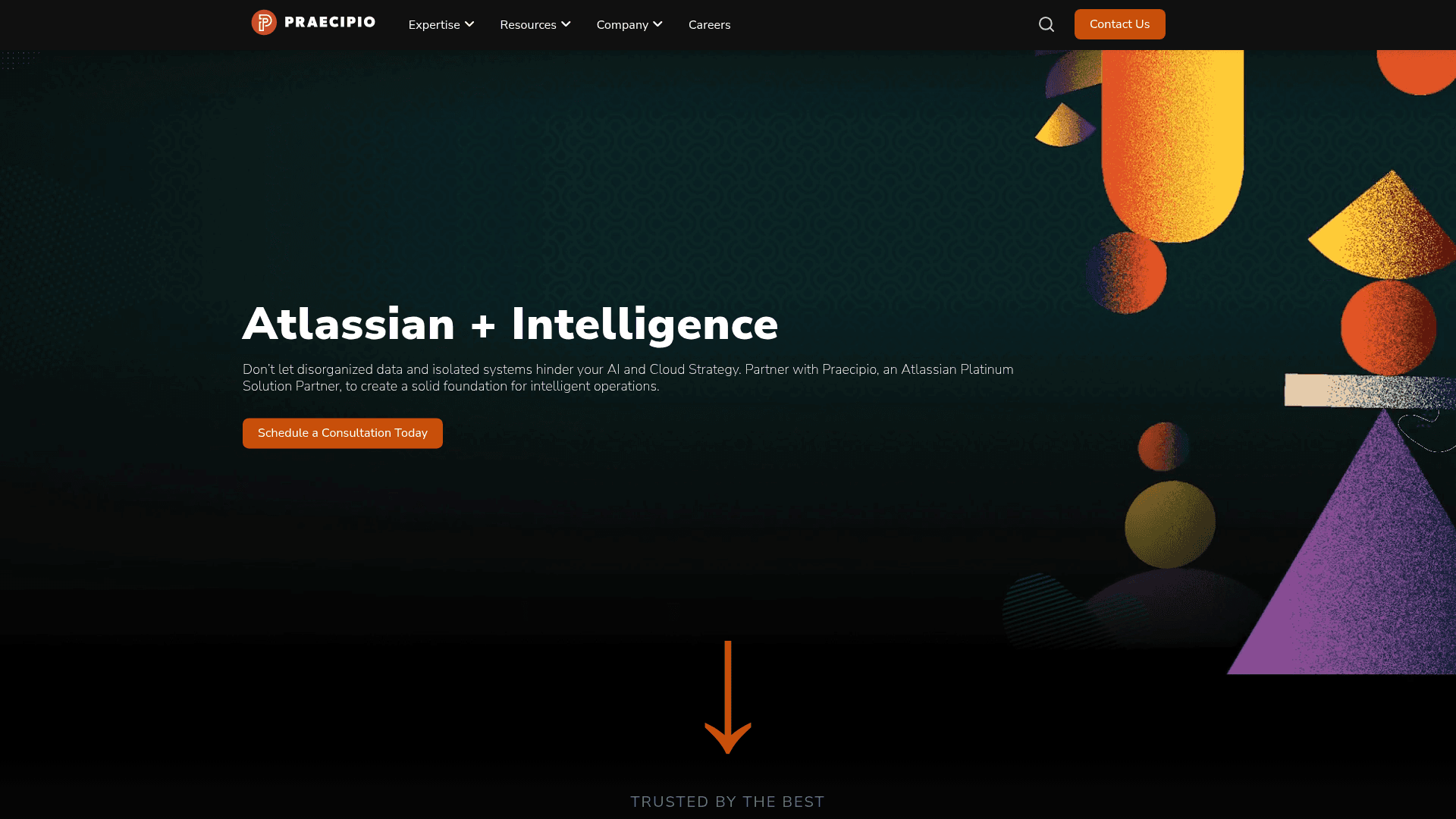 Praecipio website screenshot