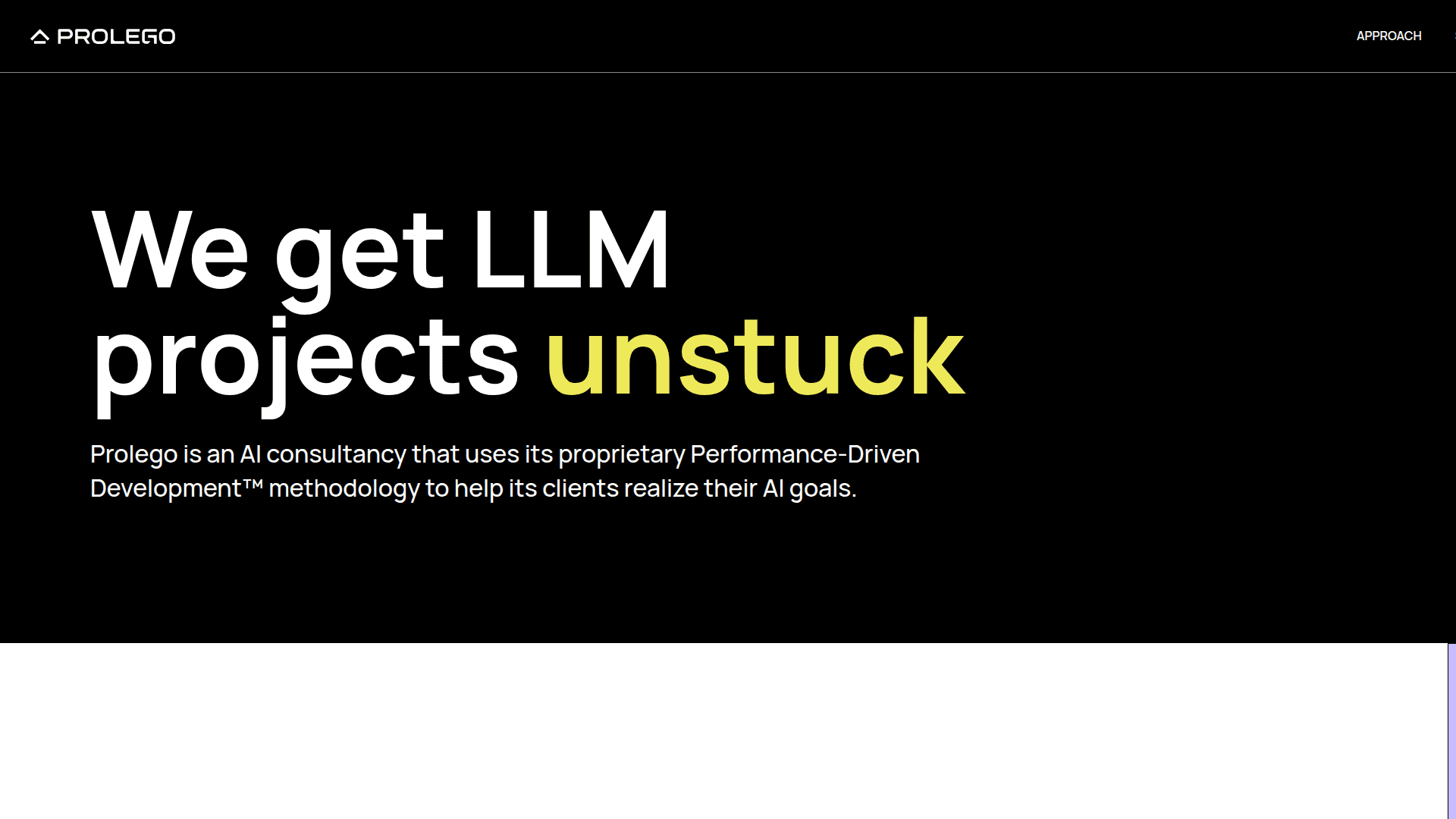 Prolego website screenshot