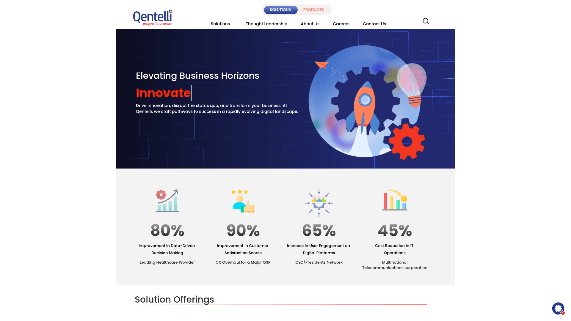 Qentelli website screenshot