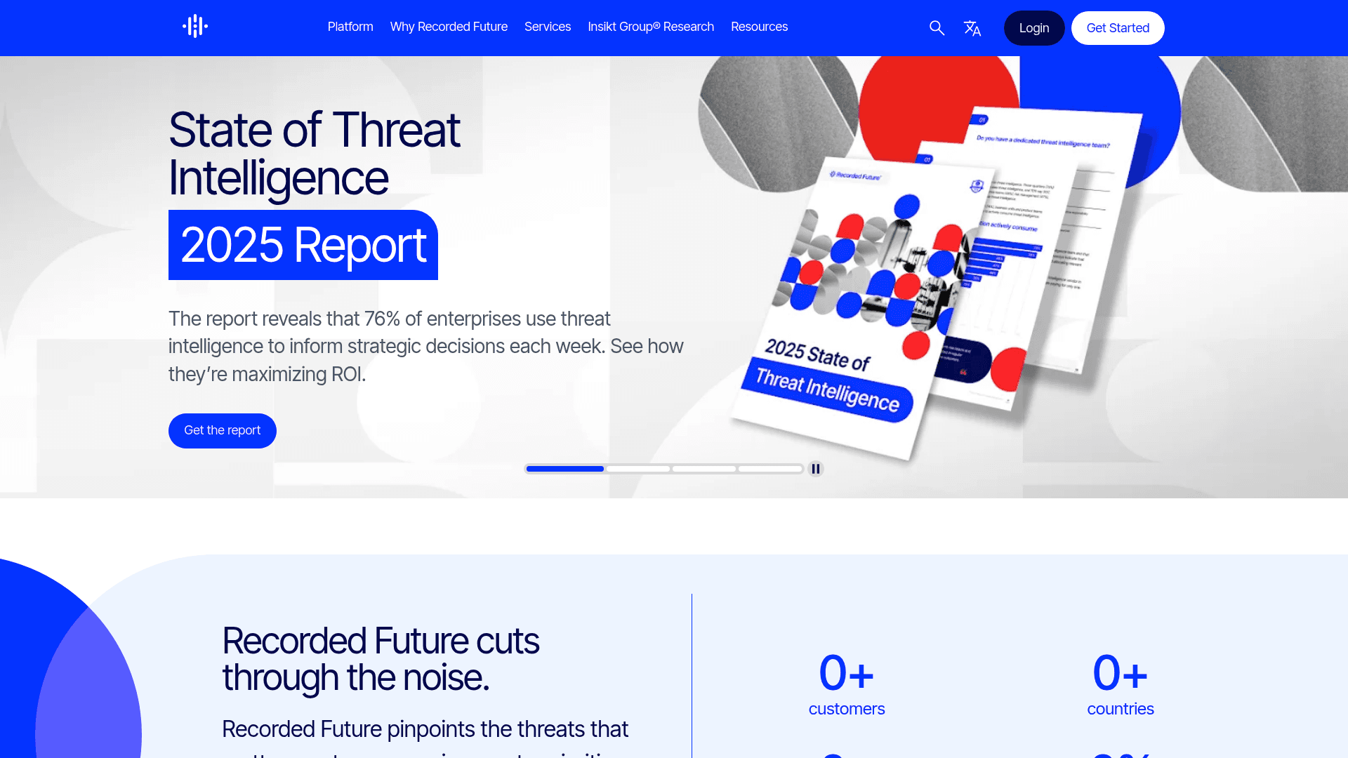 Recorded Future website screenshot